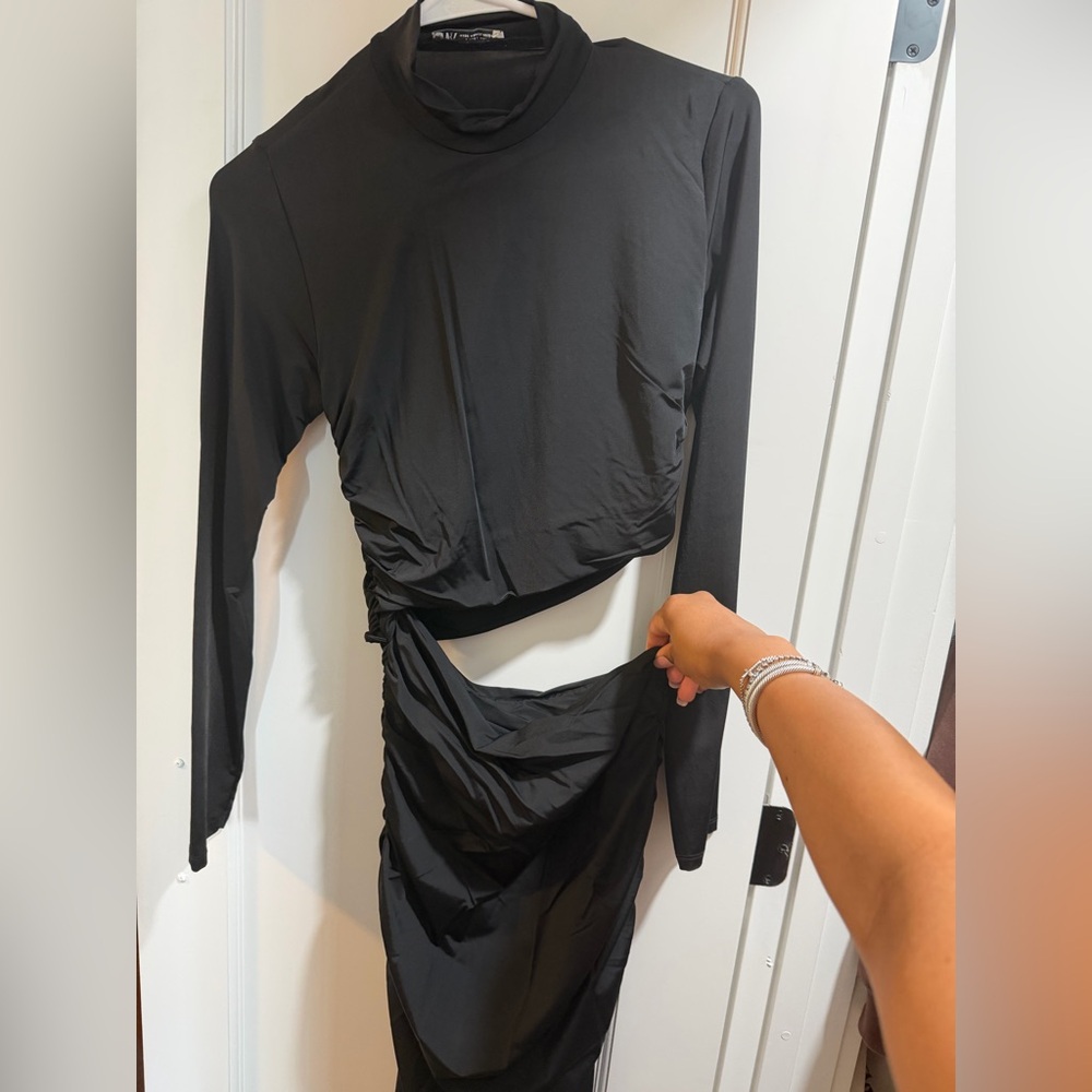 Zara Maxi Black Cutout Dress